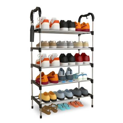 China Hot Sale Stainless Steel Outdoor Home Shoe Rack (Height) Adjustable With Handles Shoe Racks For Entryways With Adjustable Storage Shelf Organizer for sale