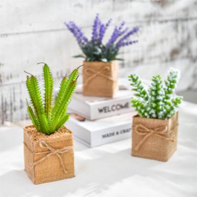 China Beautiful Simulated Succulent Flower Office Plant Potted INS Homestay Style Potted Plant for sale