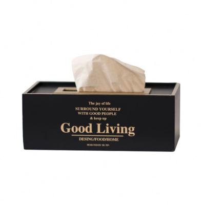 China 100% European-style living rooms Tray Box Household Napkin Box of handmade simple creative wooden tissue for sale