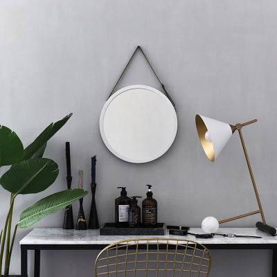 China 100% Handmade Mirror Wall Hanging Personality Round Mirror Decoration Nordic Decorative Round Vanity Mirrors for sale