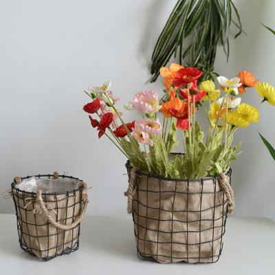 China Home Decoration Stocked Fashion Straw Basket And Natural Rattan Handmade Storage Basket for sale