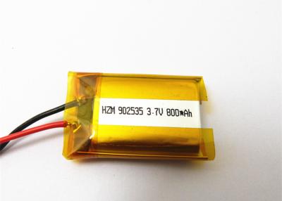 China Bluetooth Earphone 3.7 V 800mah Lipo Battery , 2 Cell Li Polymer Battery 902535 for sale