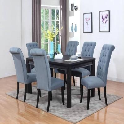 China Traditional Contemporary Luxury Modern Wooden Dining Table With 6 Elegant Chairs Set Dining Sets for sale