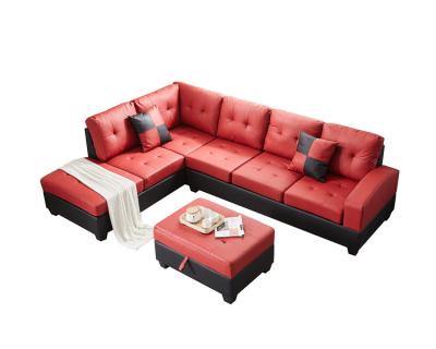 China Promotion High Quality Convertible Sofa Luxury Corner Sofa Bed Leather Sofa Cover Sectional L Shape With Storage for sale