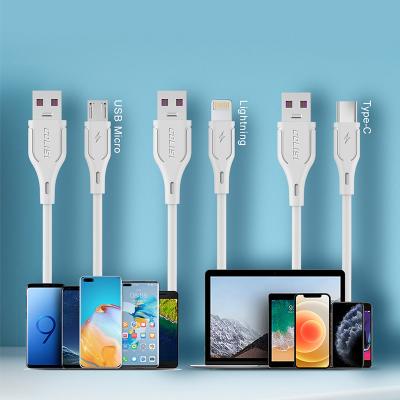 China Best Quality White Microphone MP3/MP4 Player Charging Cable 1m Customize Logo 3A Data Transfer Wire Fast Charging Cord For Mobile for sale