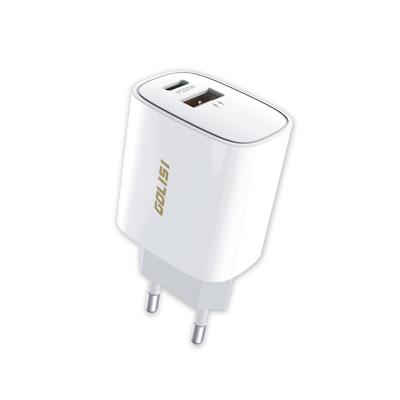 China Mobile Phone Manufacturer Made Black White US/UK Plug Dual Port Wall Charger 5V/3A 20w Good Quality Charger for sale