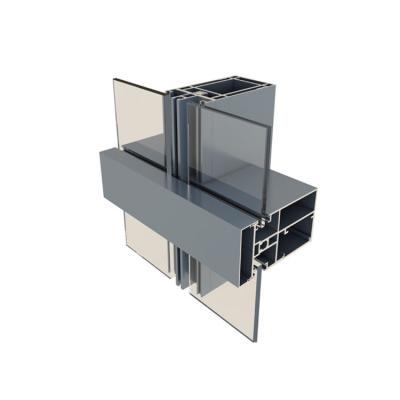 China Facade Semi Structural Aluminum Frame Modern Construction Unitized Glass Curtain Wall for sale