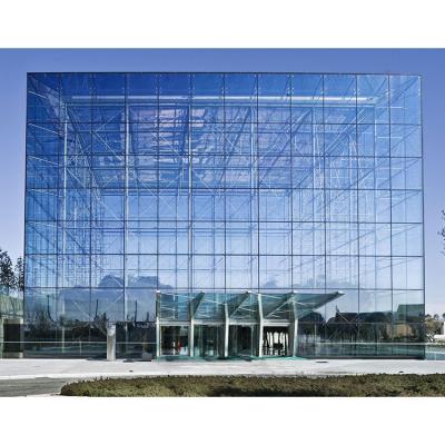 China Modern High Performance Aluminum Facade Material Tempered Glass Spider System Australia Standards Curtain Wall for sale