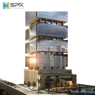 China Modern Building Project Facade Panels Exterior Aluminum Double Glazed Glass Curtain Wall for sale