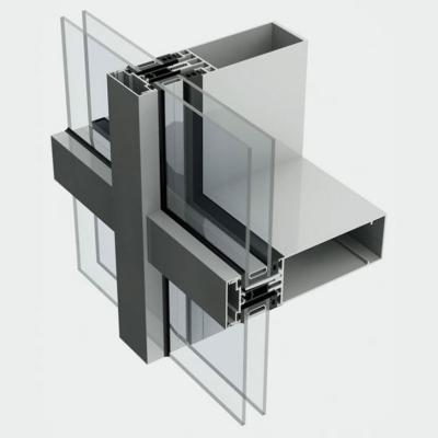 China Modern SPKWINDOWS Customized Aluminum Glass Facade System for sale