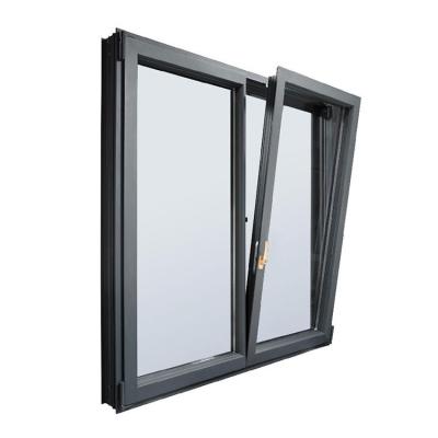 China Swing newest style if proof double pane tilt and turn window with screen for sale