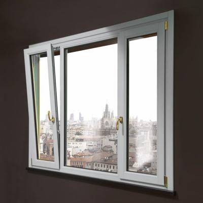 China Magnetic Screen Customized Design Thermal Break Pane Tilt And Turn Aluminum Triple Glazing Window for sale