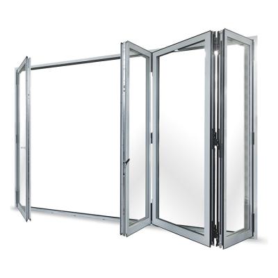 China Spkwindows Commetcial Sound Insulation Soundproof Aluminum Balcony Sliding Folding Glass Doors for sale