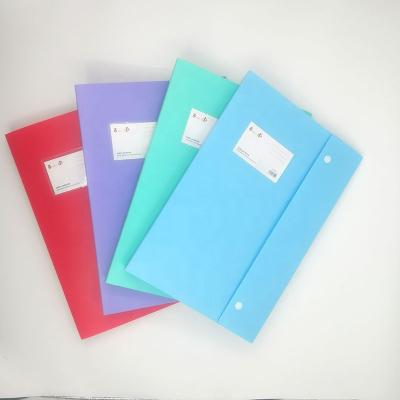 China Eco-friendly Newcomers PP FC Universal Hardboard Clipboard Clear Display Book With Button Closure for sale