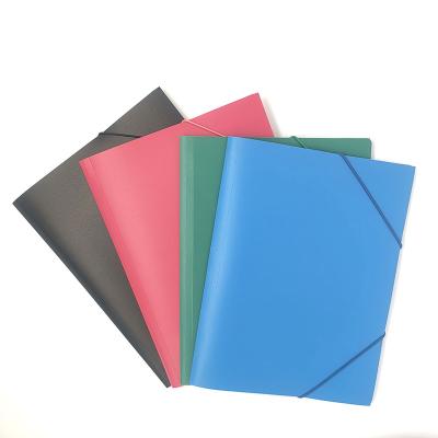 China Wholesale Durable Recyclable Plastic PP Plastic Folder With Elastic Metallic for sale