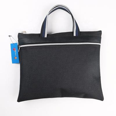 China Zipper Closure Wholesale Oxford Handle Documents Storage Bag A4 Briefcase Business Tote Conference Bag for sale