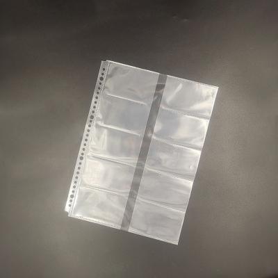 China PP Hole 10 Grid Card Folder Page Game Card Waterproof Clear Album Ring Binder 30 10 Pocket Card Sleeves for sale