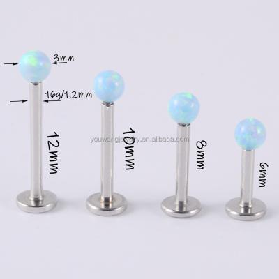 China YW 16G 6-12mm CZ Gem Round Tragus Lip Ring Ear Cartilage Earring Punk Piercing Labret Tragus Earring FASHION Cartilage Earring for sale