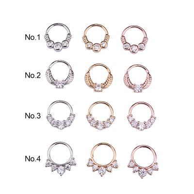 China FASHIONABLE Hoop Rings Non-Pierced Clip On Nose Septum Nose Ear Lip Fake Stainless Steel Circle Nose Rings Rings YW for sale