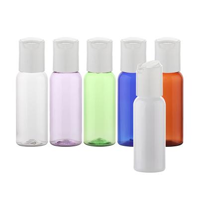 China Wholesale 20ml 30ml 40ml 50ml Personal Care Cosmetic Clear Plastic Pet Lotion Squeeze Bottle With Disc Top Cap for sale