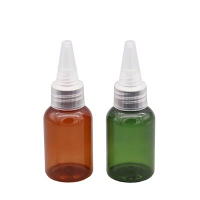 China Cosmetic 35ml plastic pointed pointed mouth cap dropper bottle for liquid/salad/chili sauce for sale