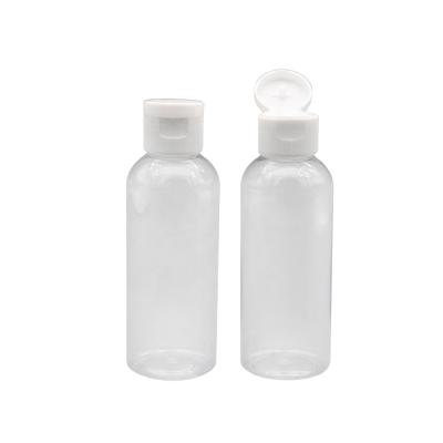 China Personal Care BPA Free Flip Bottles 2oz , 2oz Transparent Empty Plastic Cap 6 Set Travel Size Perfume Bottle for sale