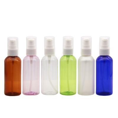 China 70ml 80ml 100ml 120ml Empty Cosmetic Plastic PET Lotion Bottle With Treatment Pump for sale