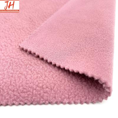 China DTY Solid 100% Polyester Factory Supplier Shrink-Resistant For Garment And Home Textile Two Sides Fleece Anti-Pilling for sale