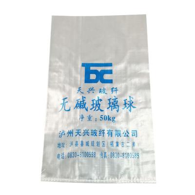 China Recycled Materials 100% Virgin PP Woven Bags Transparent Custom Printed PP Woven Bags For Chemicals for sale