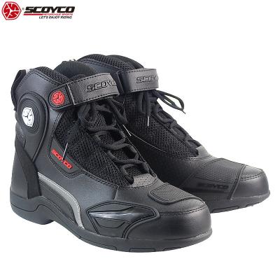 China Wholesale Fashion Breathable Men Sport Spring Used Short Lace Up Motorcycle Riding Boots Motorbike Racing Motor Rider Biker Bike Shoes for sale