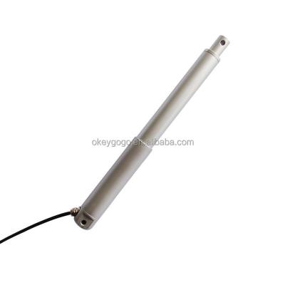 China Waterproof 12VDC Small Linear Actuator Motor Built In Tubular Limit Switch 2800N Max Lift Linear Actuator for sale