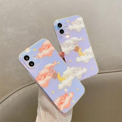 China Anti-fall New Arrival Luxury Cute Moon Cloud Patterns Custom TPU Cover Cell Phone Case i11 Promax Cell Phone Case For iphone xr xs max for sale