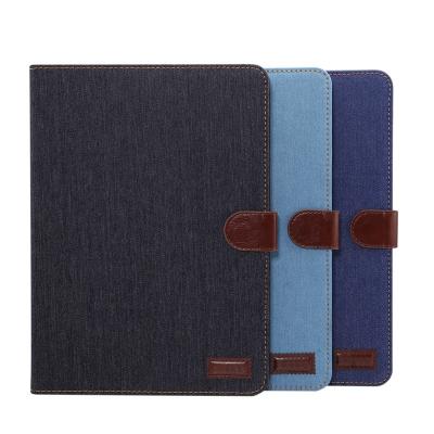 China hot Anti-fall promotion denim with card holder customized i pad mini pro 11 10.2 12.9 2021 tpu+leather case for ipad air notebook pro for sale