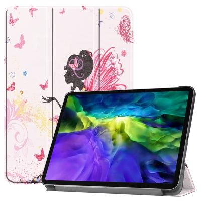 China hot sale Anti-drop triple folding wireless charging customized protection i mini pro 11 10.2 12.9 2021 PU tablet leather cases for ipad air pro for sale