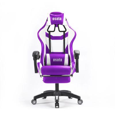 China Wholesale Modern High Quality Convertible Ergonomic Computer Chair Adult Ergonomic RGB Leather RGB LED Desk Racing Gaming Chair for sale