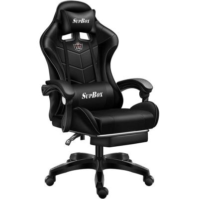 China Reclining PC Gaming Chair Convertible Leather Fabric Pillow White Gamer Racing Style Desktop Computer Racing With Wheels for sale