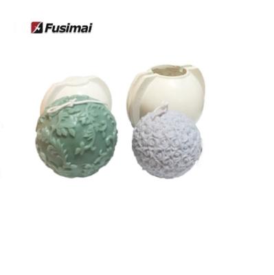 China Sustainable Fusimai Spherical Furnishings Homes Diy Materials Wedding Scented Rose Small Ball Candle Mold for sale