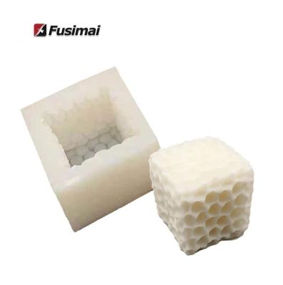 China Viable Geometric Magic Cube Bubble Silicone Candle Molds 3D Honeycomb Candle Molds from Fusimai for sale