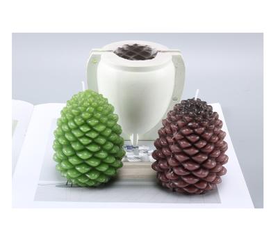 China Fusimai Sustainable Nut Silicone Mold Diy Candles 3d Christmas Pine Cone Candle Molds for sale