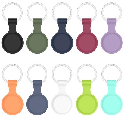 China Free Samples GPS Navigation Drop Shipping Custom Airtag Case Silicone Protective Case For Apple Airtag Case Cover Key Ring Holder for sale