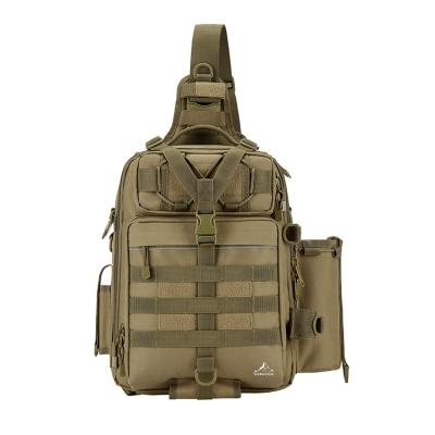 China Generous Capacity Outdoor Sports Increasing Shoulder Backpack Body Sling Tackle Storage Camping Fishing Cross Bag for sale