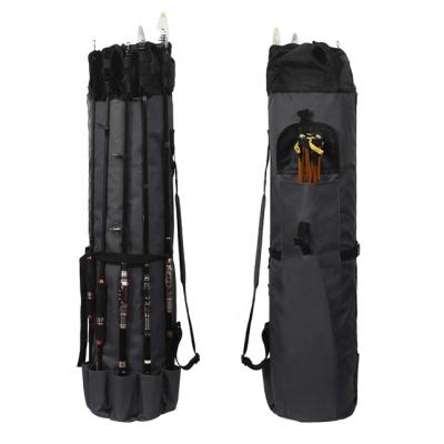 China Portable Fishing Tackle Carry Case Bag Waterproof Rod Bag Durable Folding Oxford Cloth Fishing Rod for sale