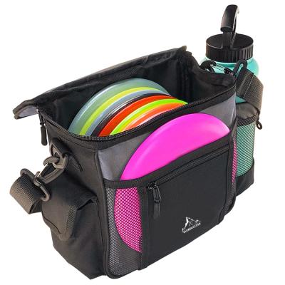 China 2022 New Design OEM Gym Outdoor Sports 5 Hot Pocket Water Resistant Holds 8-10 Disc Golf Bag for sale