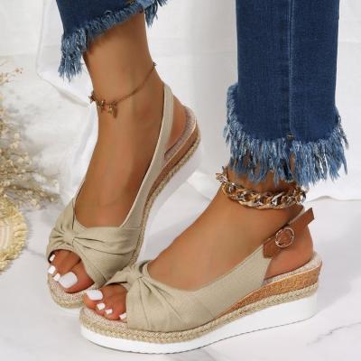 China Fashion trend arket platform women shoes summer wedges flat sandals for women shoes for sale