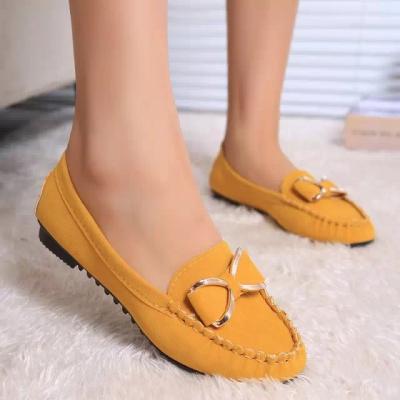 China Fashion Trend Butterfly-knotted Ladies Casual Flat Shoes 2021 Flats Bean Shoes for sale