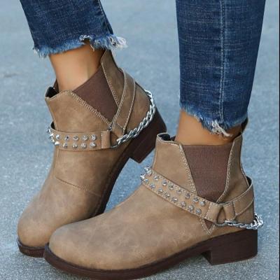 China 2021 fashion trend women's ankle boots women's Autumn Winter High Heels Female shoes booties females for sale