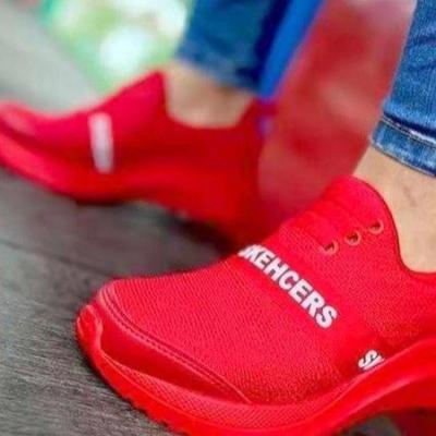 China 2022 New Fashion Trend Women Sneakers Platform Thick Bottom Ladies Flats Breathable Casual Female Sports Shoes for sale