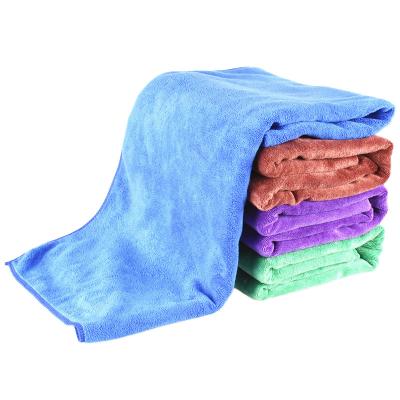 China OEM Microfiber Cleaning Cloths Car Kids Safe Super Absorbent Kitchen Towel, Quick Dry Blue 60cm160cm 600gsm Bath Towel for sale