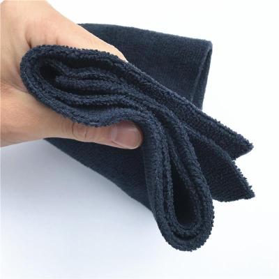 China Cheap Price Child Safe Microfiber Towel For Car Cleaning Micro Fiber Car Wash Towel Navy Blue 40cm*40cm 400gsm for sale