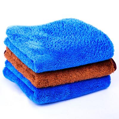 China Child Safe High Quality Microfiber Wiping Cloth Cleaning Cloth Car Wash Towel Brown 30cm*70cm 700gsm for sale